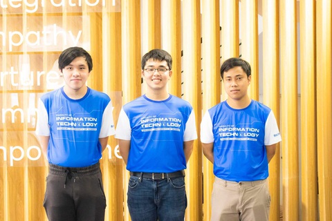 Trường đại học Khoa học tự nhiên TP.HCM vô địch thế giới lần thứ hai cuộc thi lập trình sinh viên - Ảnh 1. Đội HCMUSSmokinTomatoes - Trường đại học Khoa học tự nhiên (Đại học Quốc gia TP.HCM) - Ảnh: THANH TÚ
