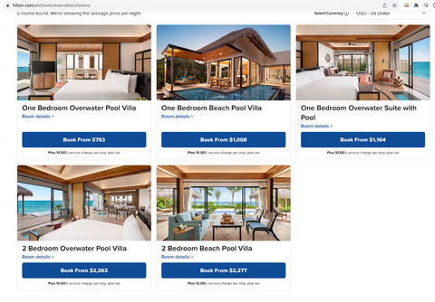 Giới thượng lưu chi tiền tỉ đến các resort trị liệu, chăm sóc sức khoẻ - Ảnh 3. Giá thuê các căn biệt thự tại Hilton Maldives Amingiri Resort & Spa có thể lên đến vài nghìn USD mỗi đêm.