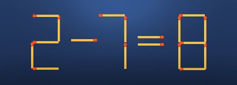 Thử tài IQ: Di chuyển một que diêm để 2+5=9 thành phép tính đúng - Ảnh 7. Thử tài IQ: Di chuyển một que diêm để 2+5=9 thành phép tính đúng - Ảnh 7.