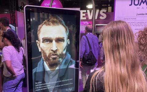 Trí tuệ nhân tạo Van Gogh của công ty Jumbo Mana - Ảnh: VivaTech Trí tuệ nhân tạo Vincent van Gogh của Công ty Jumbo Mana - Ảnh: VivaTech