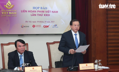 Thứ trưởng Bộ Văn hóa, Thể thao và Du lịch Tạ Quang Đông phát biểu tại họp báo - Ảnh: ĐẬU DUNG Thứ trưởng Bộ Văn hóa, Thể thao và Du lịch Tạ Quang Đông phát biểu tại họp báo - Ảnh: ĐẬU DUNG