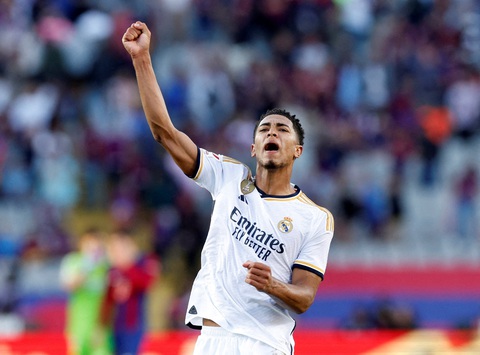 Thứ hạng của các ngôi sao và đội bóng ở Quả bóng vàng 2023 - Ảnh 1. Bellingham xếp thứ 18 trên bảng xếp hạng Quả bóng vàng 2023 - Ảnh: REUTERS