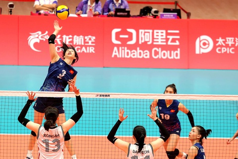 Tuyển bóng chuyền nữ Việt Nam hướng đến việc lần đầu vào bán kết Asiad - Ảnh: Đ.KHUÊ Tuyển bóng chuyền nữ Việt Nam hướng đến việc lần đầu vào bán kết Asiad - Ảnh: Đ.KHUÊ