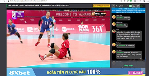 Chuyện buồn mùa Asiad 19 - Ảnh 1. Khán giả phải xem Asiad 19 trên web lậu “giăng” dày đặc quảng cáo cá độ - Ảnh: K.N