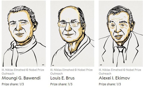 Hai người Mỹ và 1 người Nga là chủ nhân giải Nobel Hóa học 2023 - Ảnh 2. Chủ nhân giải Nobel Hóa học năm 2023: Moungi Bawendi, Louis Brus và Alexei Ekimov - Ảnh: NOBEL PRIZE