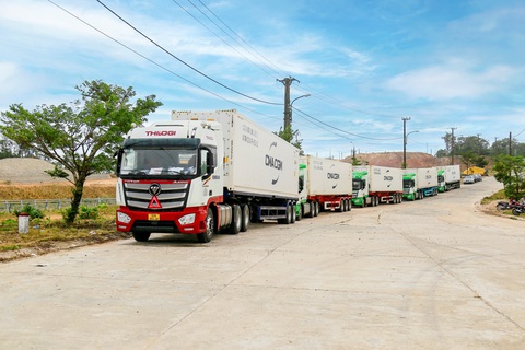 Đẩy mạnh kết nối nguồn hàng xuyên Á - Ảnh 2. THILOGI vận chuyển trái cây từ nông trường Lào qua cửa khẩu quốc tế Nam Giang, Quảng Nam