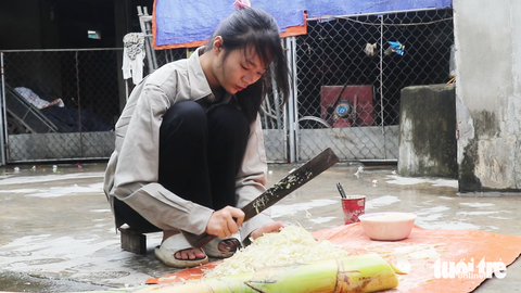 Hằng ngày, ngoài thời gian học, Thu Trang phụ mẹ nuôi đàn heo, đàn gà lấy tiền ăn học, chữa bệnh cho cha - Ảnh: DOÃN HÒA Hằng ngày, ngoài thời gian học, Thu Trang (xã Diễn Phú, huyện Diễn Châu, Nghệ An) phụ mẹ nuôi đàn heo, đàn gà lấy tiền ăn học và chữa bệnh cho cha - Ảnh: DOÃN HÒA