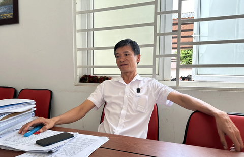 Ông Lê Ngọc Sơn - hiệu trưởng trường THCS – THPT Đông Du (TP Buôn Ma Thuột, Đắk Lắk) khẳng định việc học sinh bị lục cặp, soát người là bình thường - Ảnh: TRUNG TÂN Ông Lê Ngọc Sơn - hiệu trưởng Trường THCS - THPT Đông Du (TP Buôn Ma Thuột, Đắk Lắk) - khẳng định việc lục cặp, soát người học sinh là bình thường - Ảnh: TRUNG TÂN