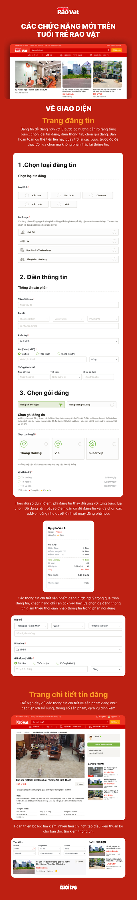 Các chức năng mới trên Tuổi Trẻ Rao Vặt - Ảnh 1. Các chức năng mới trên Tuổi Trẻ Rao Vặt - Ảnh 1.