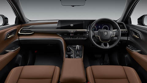 Toyota Crown Sport ra mắt: Thêm chất thể thao vào bộ khung đỉnh cao - Ảnh 3. Nội thất xe, ngoài trần phản âm và giao diện 2 màu khác biệt ở 2 ghế trước, không có gì khác nhiều so với bản tiêu chuẩn - Ảnh: Toyota