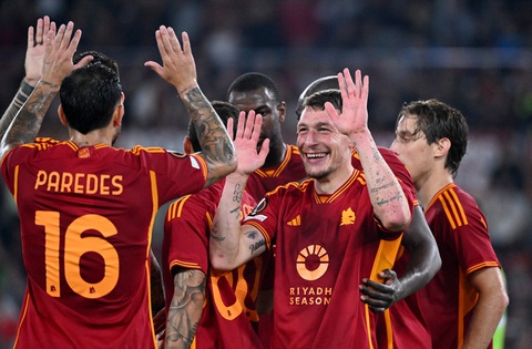 Điểm tin thể thao sáng 6-10: Tâm điểm Europa League - Ảnh 1. AS Roma thắng Servette tại Europa League - Ảnh: REUTERS