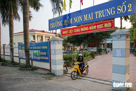 Trường mầm non Mai Trung số 2 đã đón trẻ trở lại - Ảnh: HÀ QUÂN Trường mầm non Mai Trung số 2 đã đón trẻ trở lại - Ảnh: HÀ QUÂN