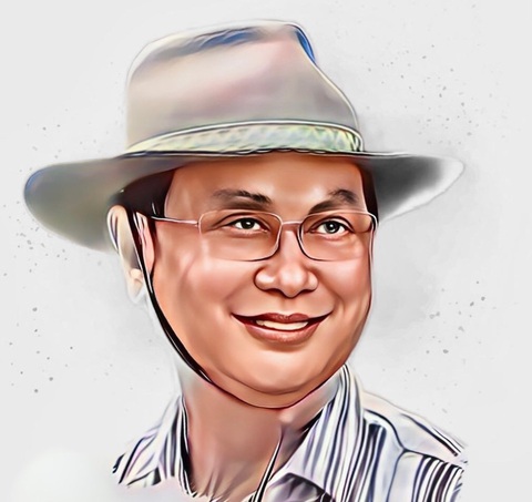 Nhà báo vẽ tranh bằng đá - Ảnh 1. Nhà báo Thanh Minh