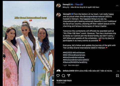 Thùy Tiên bị bộ sậu Miss Grand International huỷ theo dõi, ẩn tình phía sau là gì? - Ảnh 2. Thùy Tiên vội đăng đàn ủng hộ và kêu gọi fan theo dõi MGI