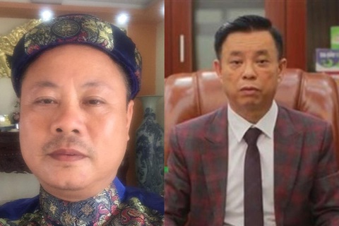 Bắt chủ tịch và tổng giám đốc Công ty cổ phần Y dược LanQ - Ảnh 1. Tổng giám đốc Công ty cổ phần Y dược LanQ Nguyễn Mạnh Quyền (trái) và bị can Phạm Văn Cách - Ảnh: Bộ Công an