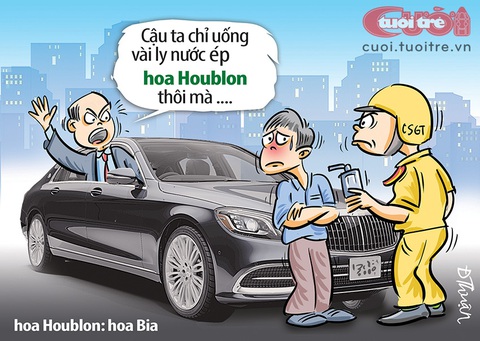 Oan Thị Mầu: Uống nước hoa quả cũng có nồng độ cồn - Ảnh 1. Oan Thị Mầu: Uống nước hoa quả cũng có nồng độ cồn - Tranh: Đức Thuận