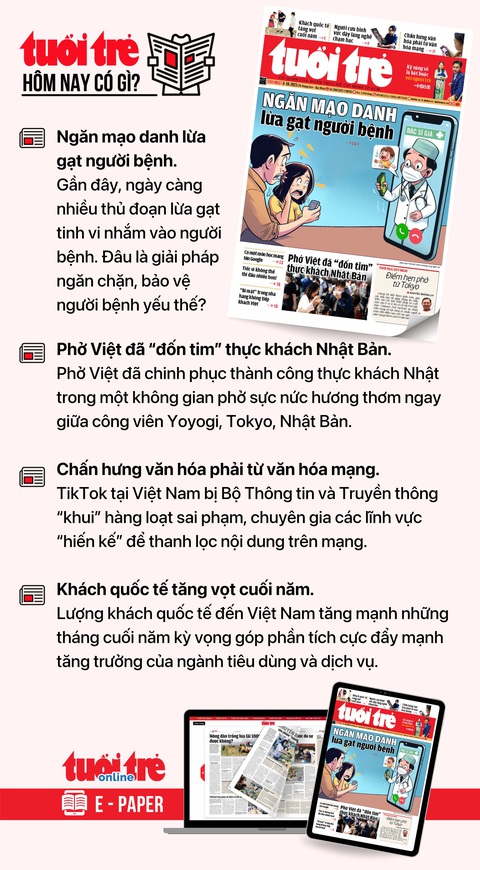 Tin tức sáng 8-10: Bổ sung camera giám sát 'điểm mù' tại sân bay; Người Việt tại Israel an toàn - Ảnh 3. Tin tức đáng chú ý trên Tuổi Trẻ nhật báo ngày 8-10. Để đọc Tuổi Trẻ báo in phiên bản E-paper, mời bạn đăng ký Tuổi Trẻ Sao TẠI ĐÂY