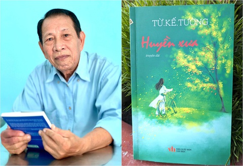 Nhà văn Từ Kế Tường trở lại văn đàn - Ảnh 1. Nhà văn Từ Kế Tường và quyển Huyền xưa - tác phẩm đầu tay năm ông 19 tuổi - Ảnh:Giản Thanh Sơn -Linh Đoan