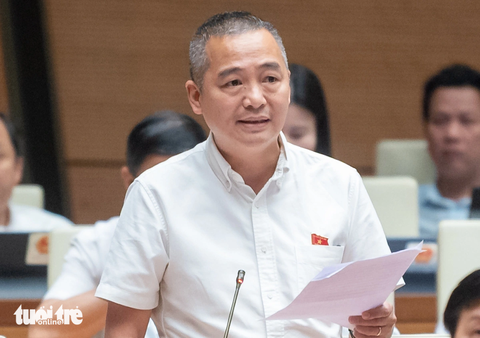 Cấp phép dụng cụ y tế, đại biểu nói các hãng lớn nhìn thủ tục 'lắc đầu ngao ngán' - Ảnh 1. Đại biểu Nguyễn Lân Hiếu - Ảnh: GIA HÂN