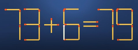 Thử tài IQ: Di chuyển một que diêm để 79+5=79 thành phép tính đúng - Ảnh 1.