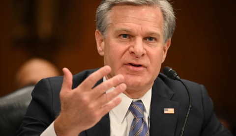 Giám đốc FBI lo ngại xung đột tại Trung Đông trở thành cảm hứng cho khủng bố - Ảnh 1. Giám đốc Cục Điều tra liên bang Mỹ (FBI) Christopher Wray - Ảnh: AFP