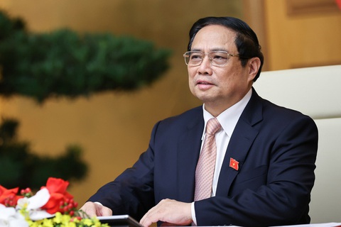 Việt Nam - Đan Mạch thiết lập quan hệ Đối tác chiến lược Xanh - Ảnh 3. Thủ tướng Phạm Minh Chính phát biểu tại hội đàm - Ảnh: VGP