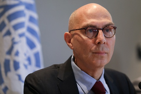 Cao ủy nhân quyền Liên Hiệp Quốc Volker Turk lên tiếng về người Palestine ở Bờ Tây trong cuộc họp báo ở Amman (Jordan) ngày 10-11 - Ảnh: REUTERS Cao ủy nhân quyền Liên Hiệp Quốc Volker Turk lên tiếng về người Palestine ở Bờ Tây trong cuộc họp báo ở Amman (Jordan) ngày 10-11 - Ảnh: REUTERS