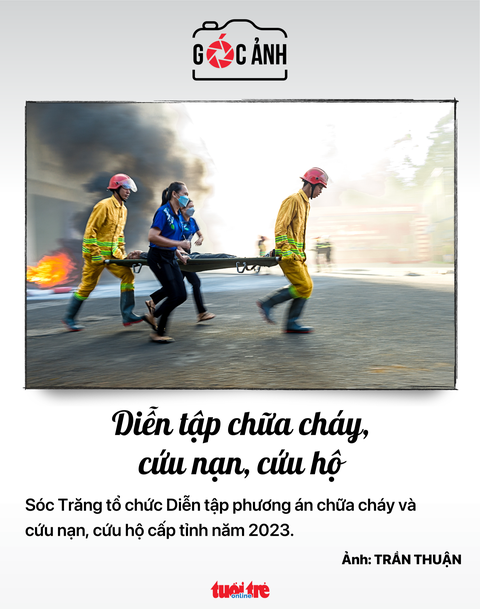 Diễn tập phòng cháy chữa cháy - Ảnh: TRẦN THUẬN Diễn tập phòng cháy chữa cháy - Ảnh: TRẦN THUẬN