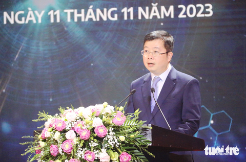 Việt Nam đầu tư hơn 5,47 tỉ USD sang nước bạn Lào - Ảnh 2. Ông Nguyễn Thanh Lâm phát biểu tại chương trình - Ảnh: NHẬT LINH