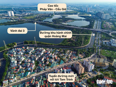 Cuộc sống mới của người dân sống ven dự án đường hơn 500 tỉ ở Hà Nội - Ảnh 9. Tuyến đường mới giúp kết nối trực tiếp từ cao tốc Pháp Vân - Cầu Giẽ vào trung tâm thành phố - Ảnh: HỒNG QUANG
