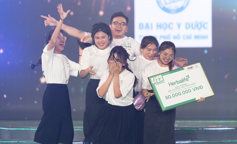Niềm vui chiến thắng của sinh viên Đại học Y dược TP.HCM - Ảnh: VTV Niềm vui chiến thắng của sinh viên Trường đại học Y dược TP.HCM - Ảnh: VTV