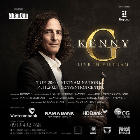 HDBank đồng hành mang ‘Kenny G Live in Vietnam’ đến Việt Nam - Ảnh 1. HDBank đồng hành mang ‘Kenny G Live in Vietnam’ đến Việt Nam - Ảnh: HDB