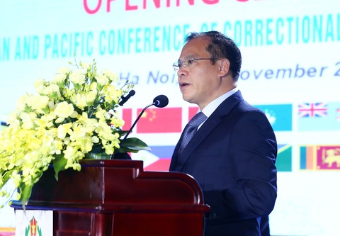 Tăng cường niềm tin của người dân đối với việc quản lý trại giam - Ảnh 2. Thứ trưởng Bộ Công an Nguyễn Văn Long phát biểu tại hội nghị - Ảnh: ANH KIÊN