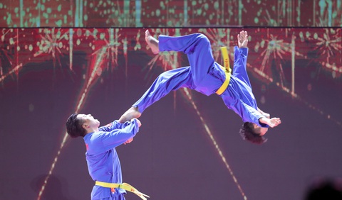 Vovinam Việt Võ Đạo được công nhận là di sản văn hóa phi vật thể quốc gia - Ảnh 1. Một tiết mục biểu diễn Vovinam nhân 85 năm hình thành và phát triển môn phái - Ảnh: N.K.