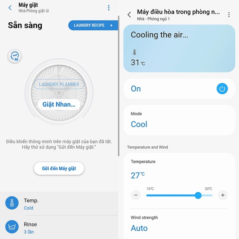 Nở rộ ngôi nhà AI - Ảnh 2. Bạn trẻ làm việc văn phòng điều khiển giặt đồ từ xa thông qua kết nối trên điện thoại - Ảnh: PHƯƠNG QUYÊN