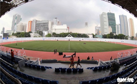Tuyển Việt Nam có toàn kỷ niệm đẹp với sân Rizal Memorial - Ảnh 4. Sân bóng nhìn từ khán đài A - Ảnh: NGUYÊN KHÔI