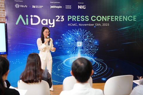 Cha đẻ chatGPT sẽ tham gia trực tuyến Ngày hội Trí tuệ Nhân tạo 2023 - Ảnh 2. Quản lý dự án chia sẻ điểm nổi bật của AI Day 2023. Ảnh: Đ.H