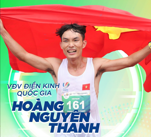 Hoa hậu Đoàn Thiên Ân làm đại sứ Giải Bình Phước Marathon 2023 - Ảnh 3. Nhà vô địch marathon SEA Games 31 Hoàng Nguyên Thanh - Ảnh: BTC