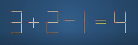 Thử tài IQ: Di chuyển một que diêm để 1-2=5-4 thành phép tính đúng - Ảnh 1.