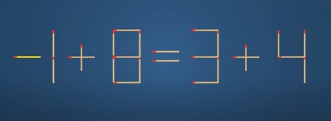 Thử tài IQ: Di chuyển một que diêm để 7+8=3+4 thành phép tính đúng - Ảnh 1.