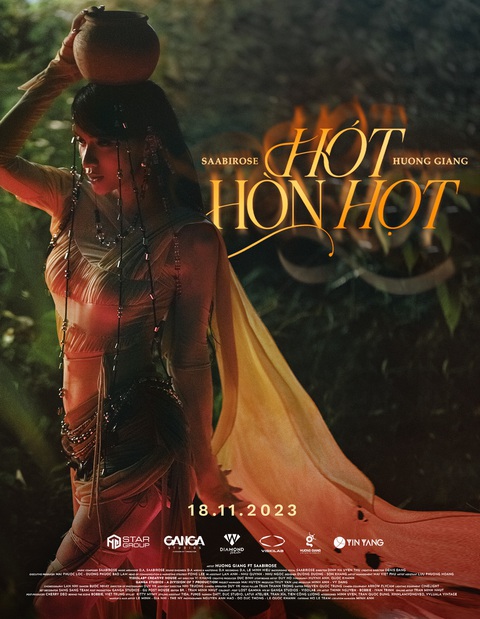 Hoa hậu Hương Giang chính thức quay trở lại âm nhạc với 'Hót hòn họt' - Ảnh 2. Poster 'Hót hòn họt' với hình ảnh cô gái đầu đội lu vô cùng quyến rũ và đầy bí ẩn gây tò mò cho khán giả