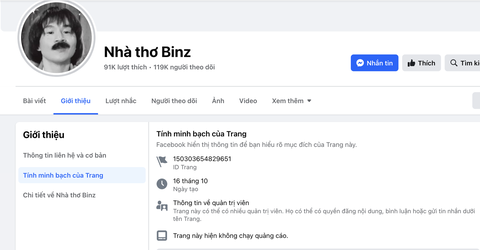 Rapper Binz đổi nghề lạ? - Ảnh 2. Chỉ sau 4 tuần làm thơ "suy tình", Binz có 119.000 người hâm mộ