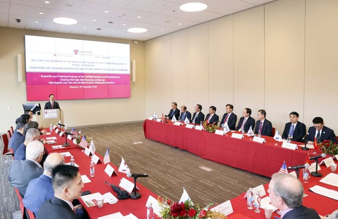 Chủ tịch nước Võ Văn Thưởng thăm Đại học Stanford - Ảnh 4. Đại học Stanford thành lập từ năm 1891, là một trong những trường có uy tín hàng đầu ở Mỹ và thế giới. Trường cũng có diện tích thuộc hàng lớn nhất Mỹ - Ảnh: TTXVN