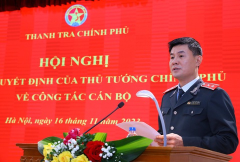 Trao quyết định bổ nhiệm phó tổng Thanh tra Chính phủ - Ảnh 2. Phó tổng Thanh tra Chính phủ Nguyễn Văn Cường phát biểu tại hội nghị - Ảnh: THANH TRA CHÍNH PHỦ
