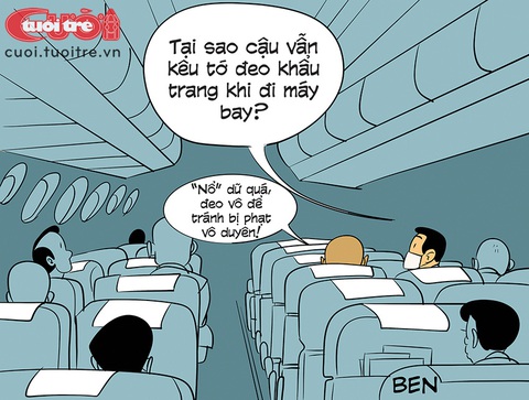 Tuyệt chiêu chống 'bệnh nổ' khi đi máy bay - Ảnh 1. Tuyệt chiêu chống bệnh nổ khi đi máy bay - Tranh: BEN