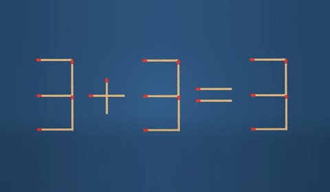 Thử tài IQ: Di chuyển một que diêm để 3+3=3 thành phép tính đúng - Ảnh 1.