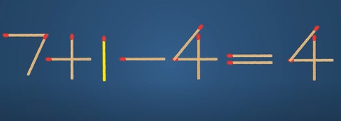 Thử tài IQ: Di chuyển một que diêm để 1-2=5-4 thành phép tính đúng - Ảnh 1.