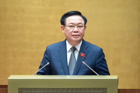 Từ 1-7-2024: Áp dụng tiền lương, phụ cấp, thu nhập thống nhất, bỏ cơ chế đặc thù, tăng lương hưu- Ảnh 1. Chủ tịch Quốc hội Vương Đình Huệ - Ảnh: GIA HÂN