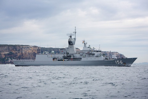 Tàu HMAS Toowoomba của Úc đang hoạt động tại vùng biển quốc tế ngoài khơi Nhật Bản - Ảnh: ABC Tàu HMAS Toowoomba của Úc đang hoạt động tại vùng biển quốc tế ngoài khơi Nhật Bản - Ảnh: ABC