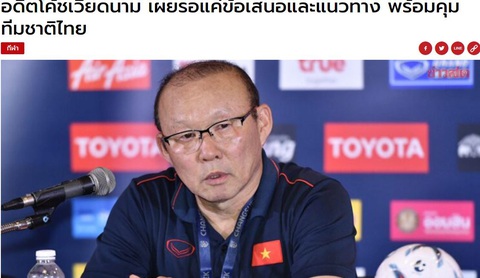 Báo Thái: HLV Park Hang Seo sẵn sàng đàm phán với đội tuyển Thái Lan - Ảnh 1. Báo chí Thái Lan khẳng định: HLV Park Hang Seo sẵn sàng đàm phán với đội tuyển Thái Lan - Ảnh: Khaosod